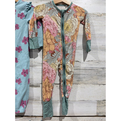 Hanna Andersson Bluey Carters Girls 12-18M Blue Pink Floral Bundle4