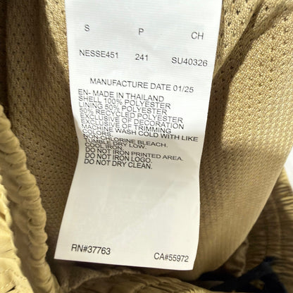 Nike Swim Trunks Men Small Tan Embroidered Swoosh NWT5