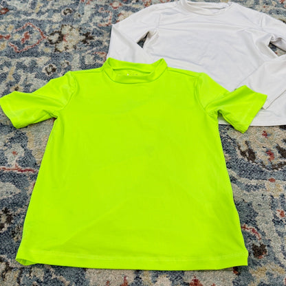 Swim Rash Guard Play Bundle Boys S 6/7 Flamingo Bright Tropical Beach *Flawed8