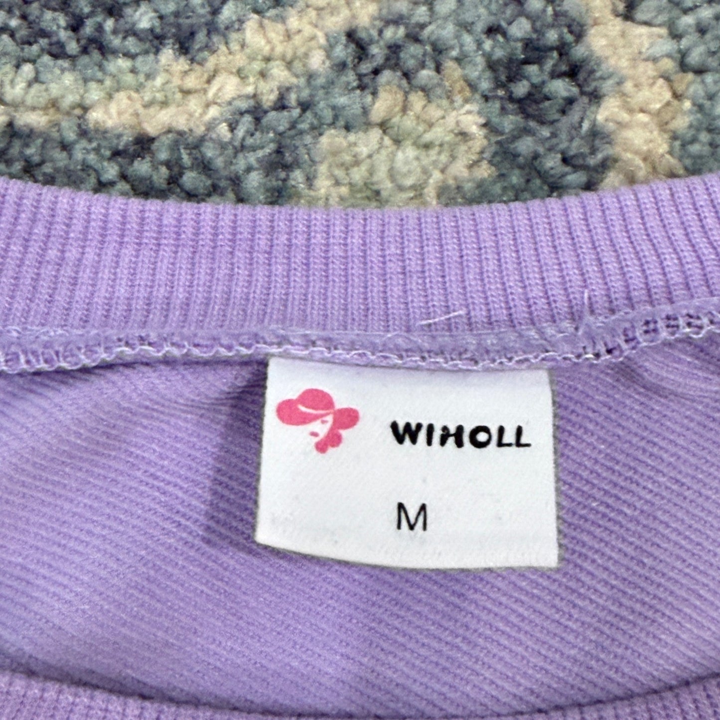 Wiholl Sweatshirt Women Medium Purple Port Neches Indians Varsity Gameday EUC3