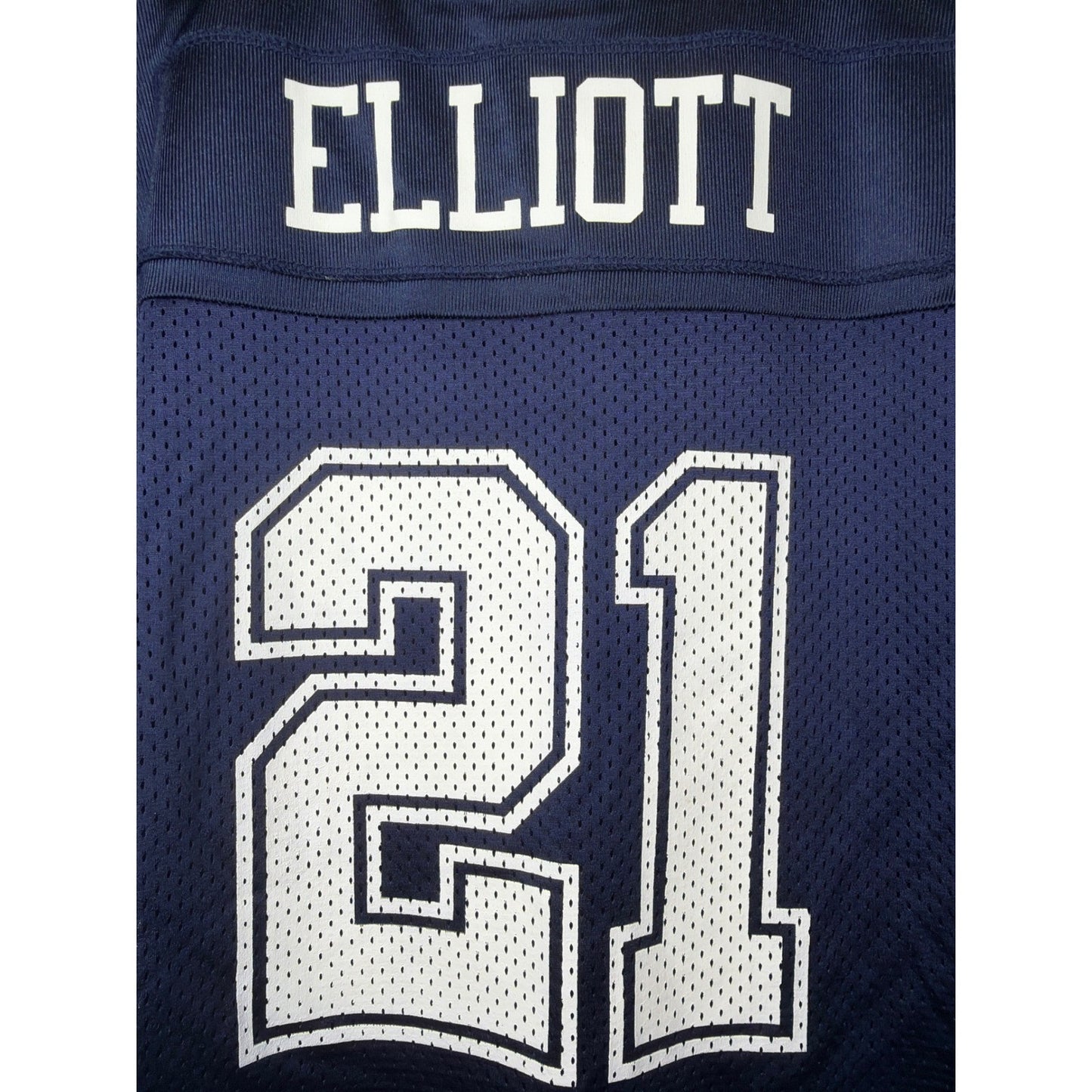 Dallas Cowboys Jersey Boys Medium Navy Blue Ezekiel Elliott 21 NFL EUC3