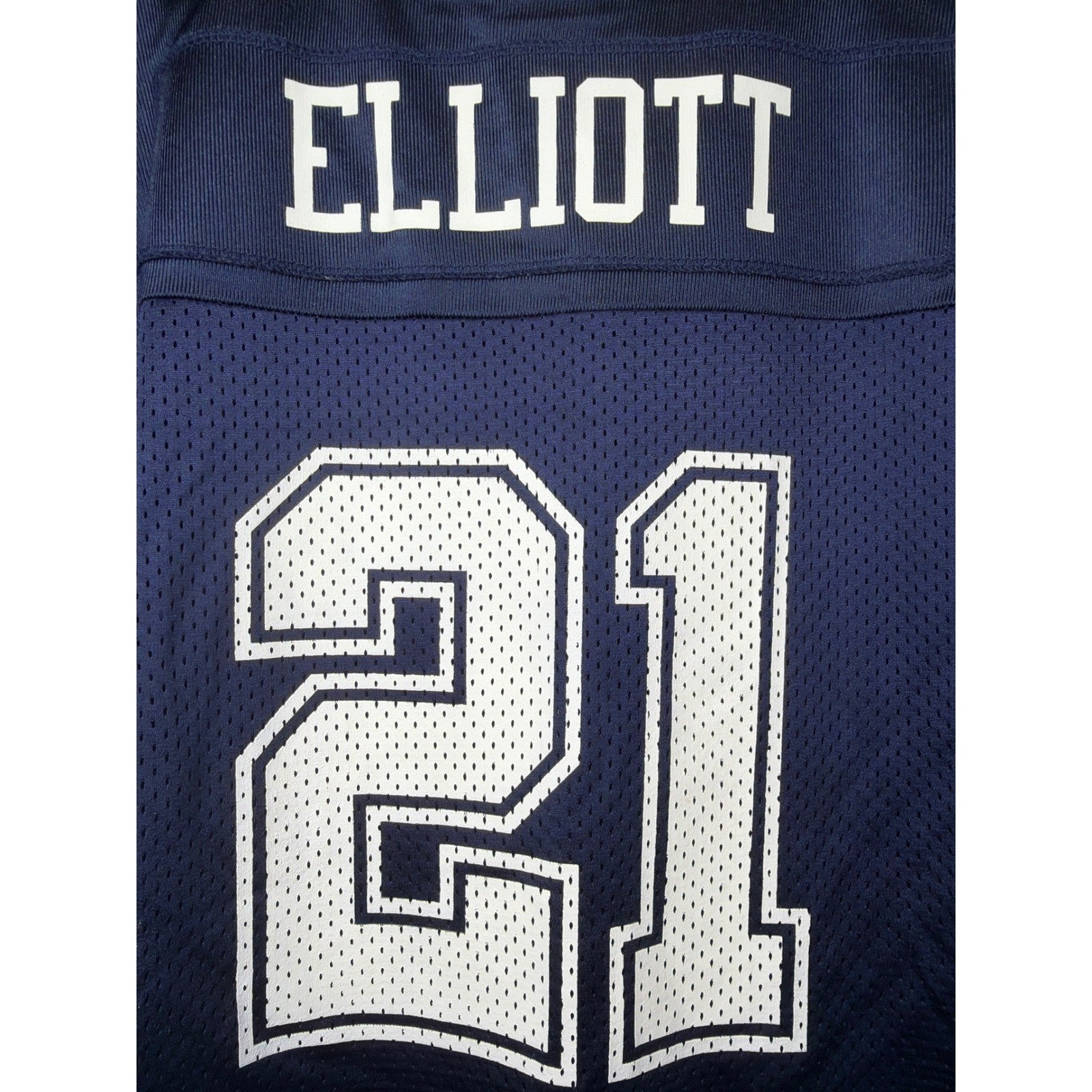 Dallas Cowboys Jersey Boys Medium Navy Blue Ezekiel Elliott 21 NFL EUC3