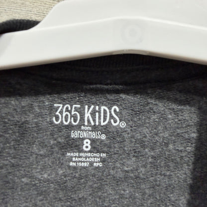 365 Kids Sweatshirt Boys 8 Gray Just Chillin Graphic Skater EUC2