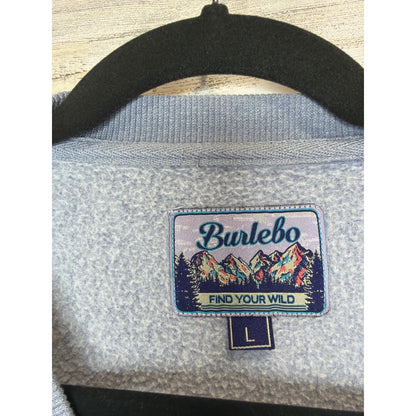 Burlebo Sweatshirt Women Large Blue Distressed Texas TX Graphic Flawed*5