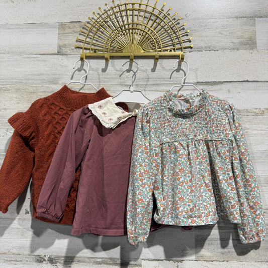 Old Navy Zara Little English Tops Bundle Girls 3T 4 Mixed Colors Cotton Flawed*0