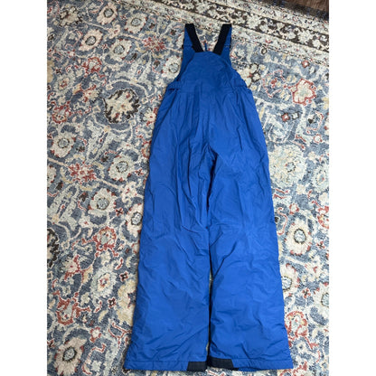 Columbia Snow Bib Boys 14/16 Blue Outgrown Insulated Overalls EUC5
