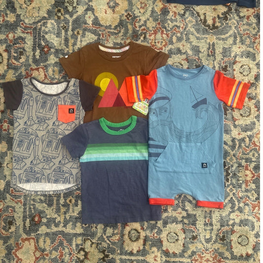 Boys 2T Clothing Premium Bundle Rags Star Wars Primary Romper Shirts0