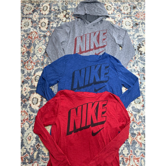 Nike Dri-FIT Hooded Shirt Bundle Boys XL Multicolor Long Sleeve Graphic EUC0