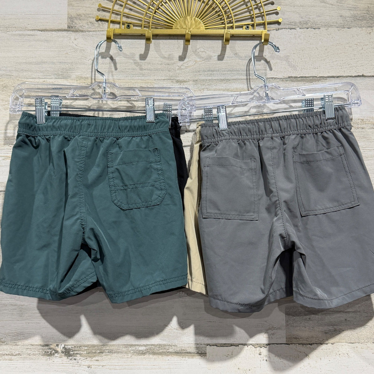 Cat & Jack Pull-On Adventure Shorts Boys 6/7 Small 5-Pack Solid Outdoor EUC7