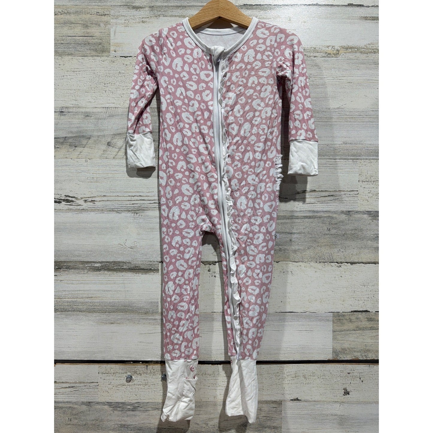 Posh Peanut Snuggle Bums Bundle Girls 2T Pink Leopard Lamb Bamboo EUC5