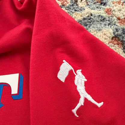Baseballism Texas Rangers Hoodie Kids Small Red Short Sleeve MLB Sport NWT9