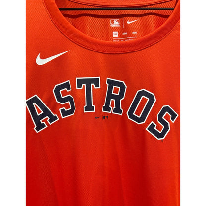 Nike MLB Houston Astros Shirt Men 3XL Orange Performance Tee Sportswear EUC2