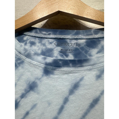 Crewcuts Art Class Outfit Girls 12 Blue Tie Dye Shirt Distressed Jeans EUC2