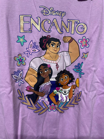Disney Encanto T-Shirt Kids XL(14) Lavender Luisa Isabela Mirabel Graphic NWT1