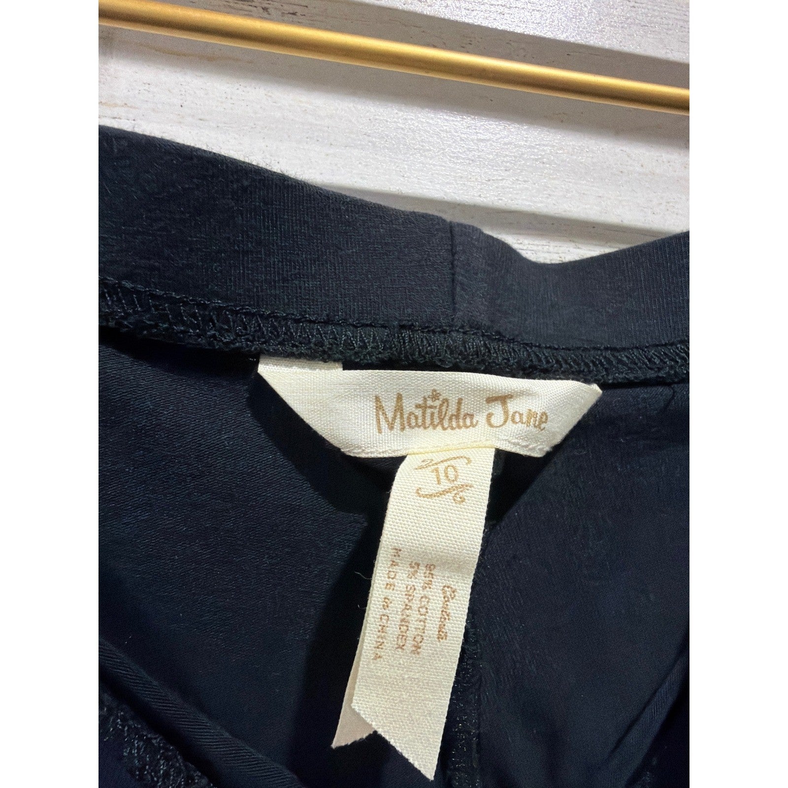 Matilda Jane Ruffle Shorts Girls 10 Black Cotton Stretch Boutique EUC3