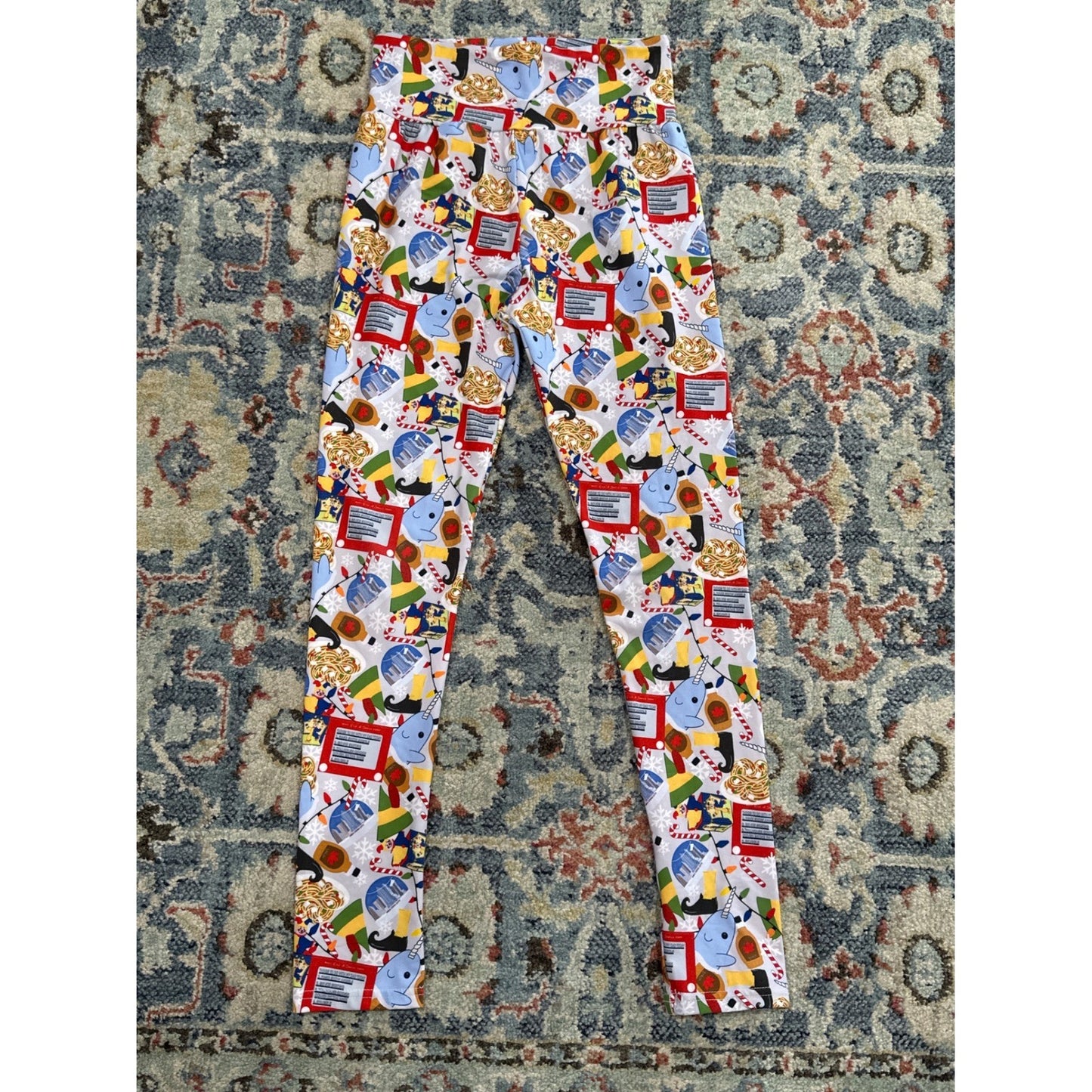 Little Bird Pajama Set Kids 9-10 Multicolor Elf Movie Graphic Print EUC3