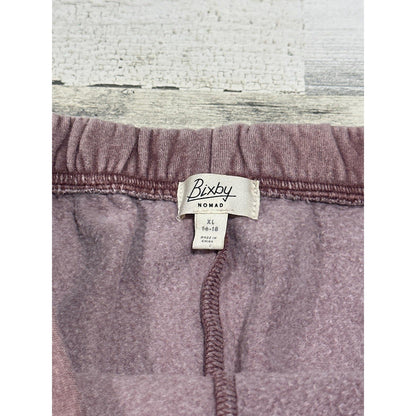 Bixby Nomad Skort Girls XL Mauve Fleece Wrap Front Side Tie2