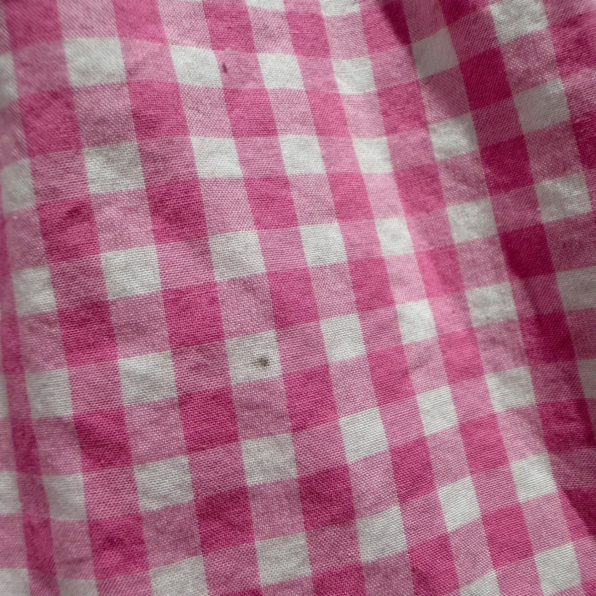 Janie and Jack Gingham Ruffle Blouse Girls 6 Pink 100% Cotton Preppy Flawed*3