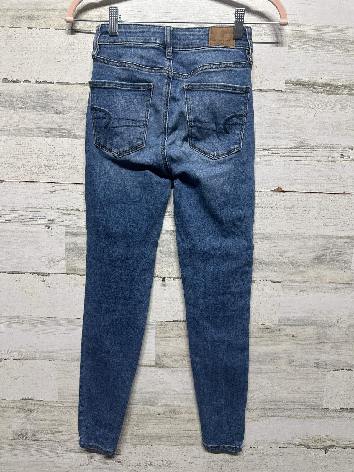 American Eagle Hi-Rise Jegging Women 00 Short Blue Next Level Stretch EUC2