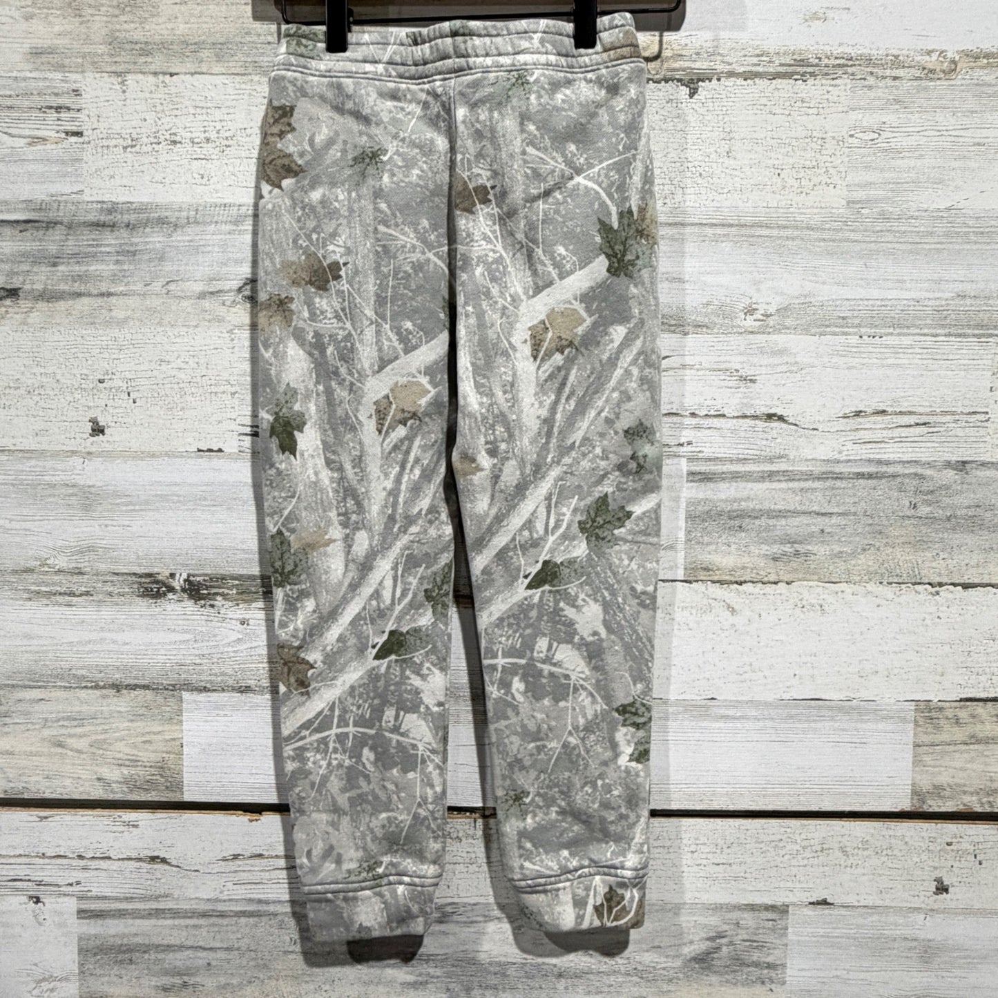 Abercrombie Kids Sweatpants Boys 7/8 Grey Camo Leaf Joggers EUC2