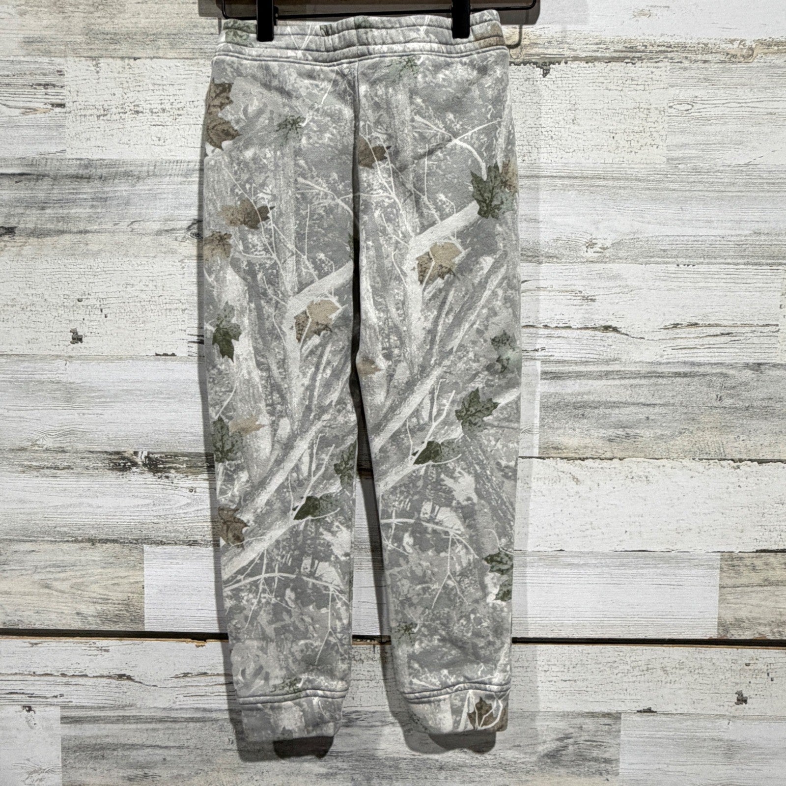 Abercrombie Kids Sweatpants Boys 7/8 Grey Camo Leaf Joggers EUC2
