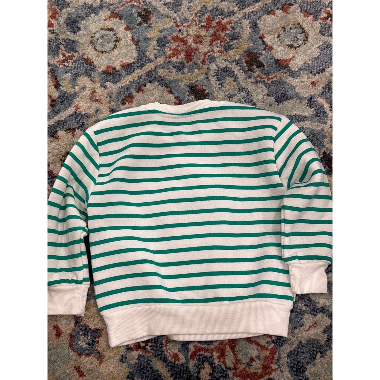 Dr. Seuss The Grinch Sweatshirt Girls 2T Green Striped Heart Graphic GUC3