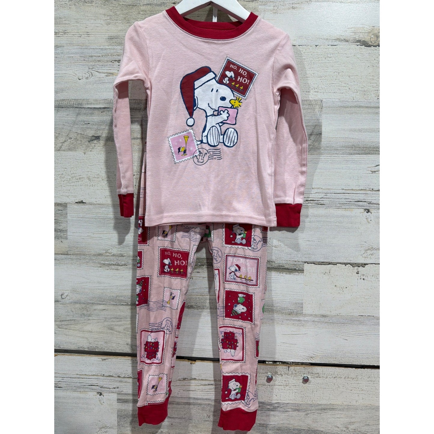 Carter's BTWEEN Holiday Bundle Girls 4 Red Pink Snoopy Gingerbread Christmas EUC3