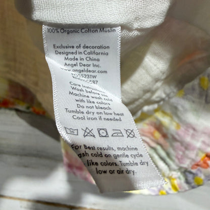 Angel Dear Muslin Dress Girls 2T Pink Yellow Floral Organic Cotton Boho EUC3