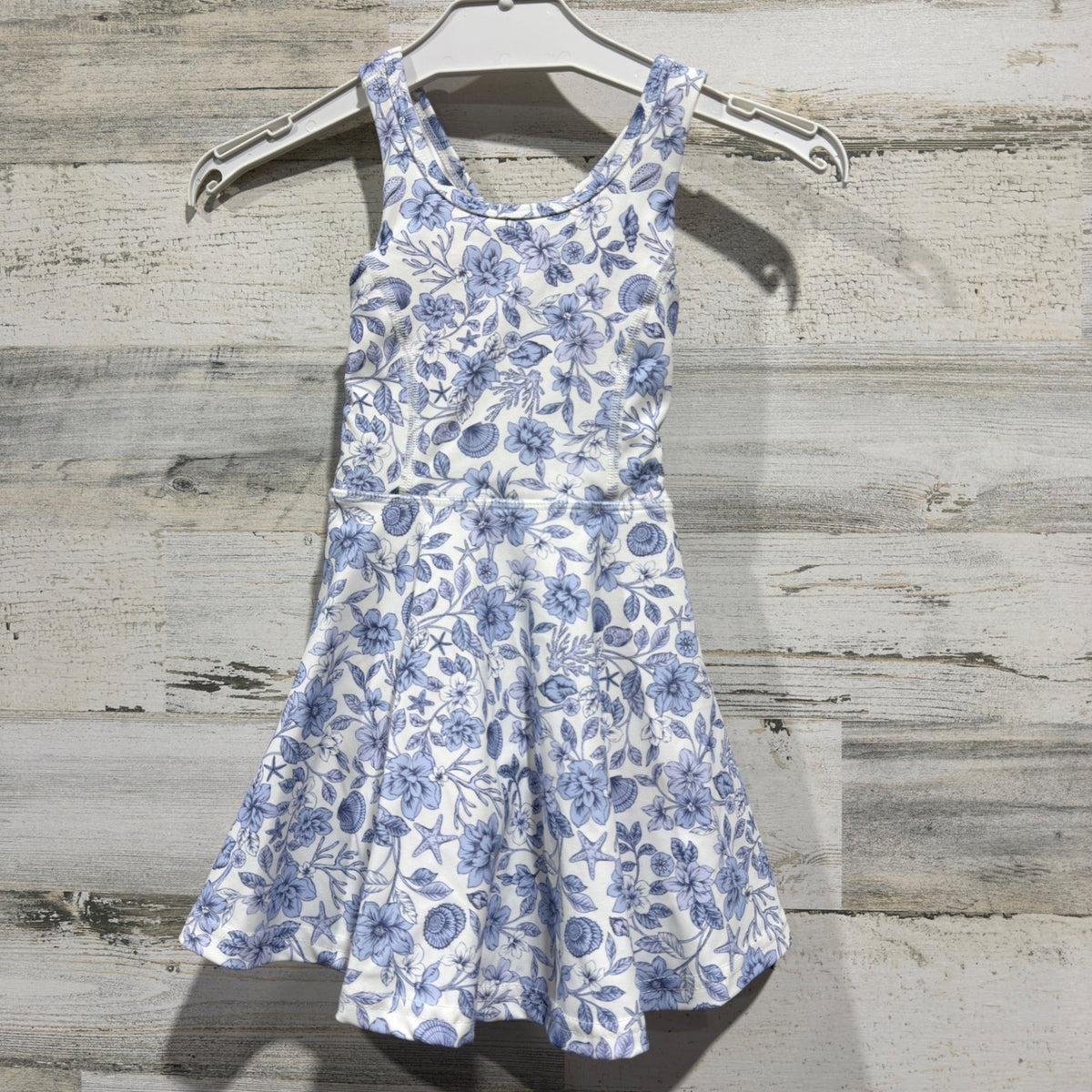 GB Girls Active Dress Girls 3T Blue Floral Nautical Summer EUC0