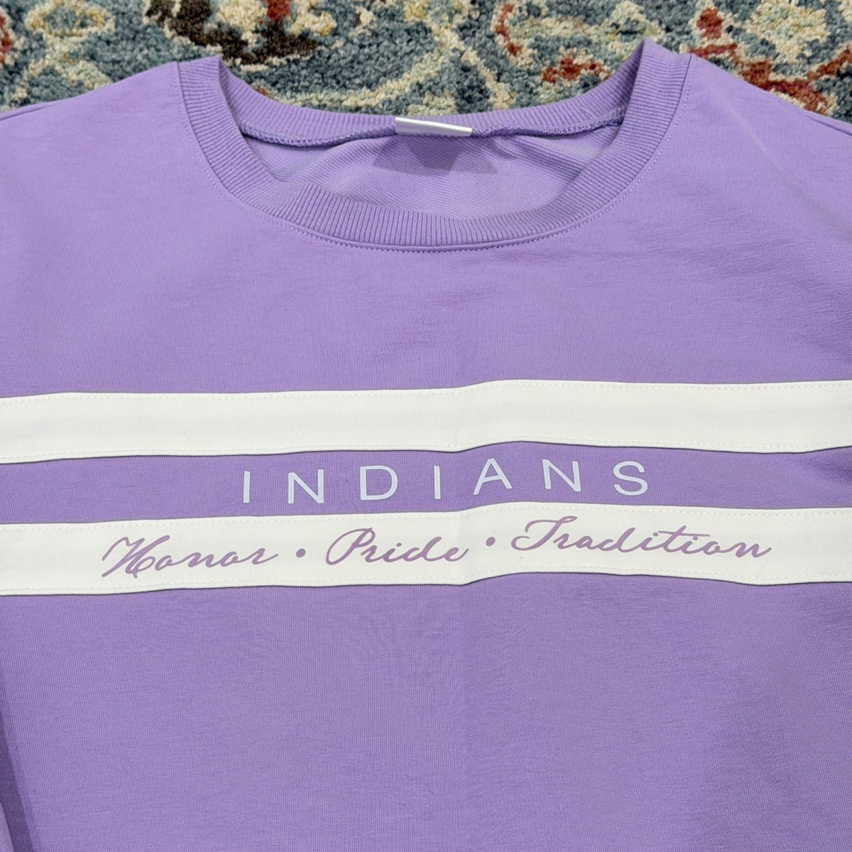 Wiholl Sweatshirt Women Medium Purple Port Neches Indians Varsity Gameday EUC2