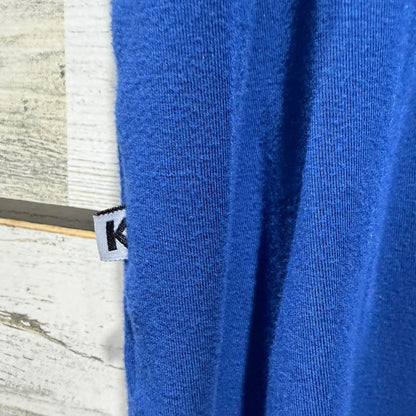 Kickee Pants Short Sleeve Tee Men Large Blue Bamboo Viscose Solid Casual EUC3