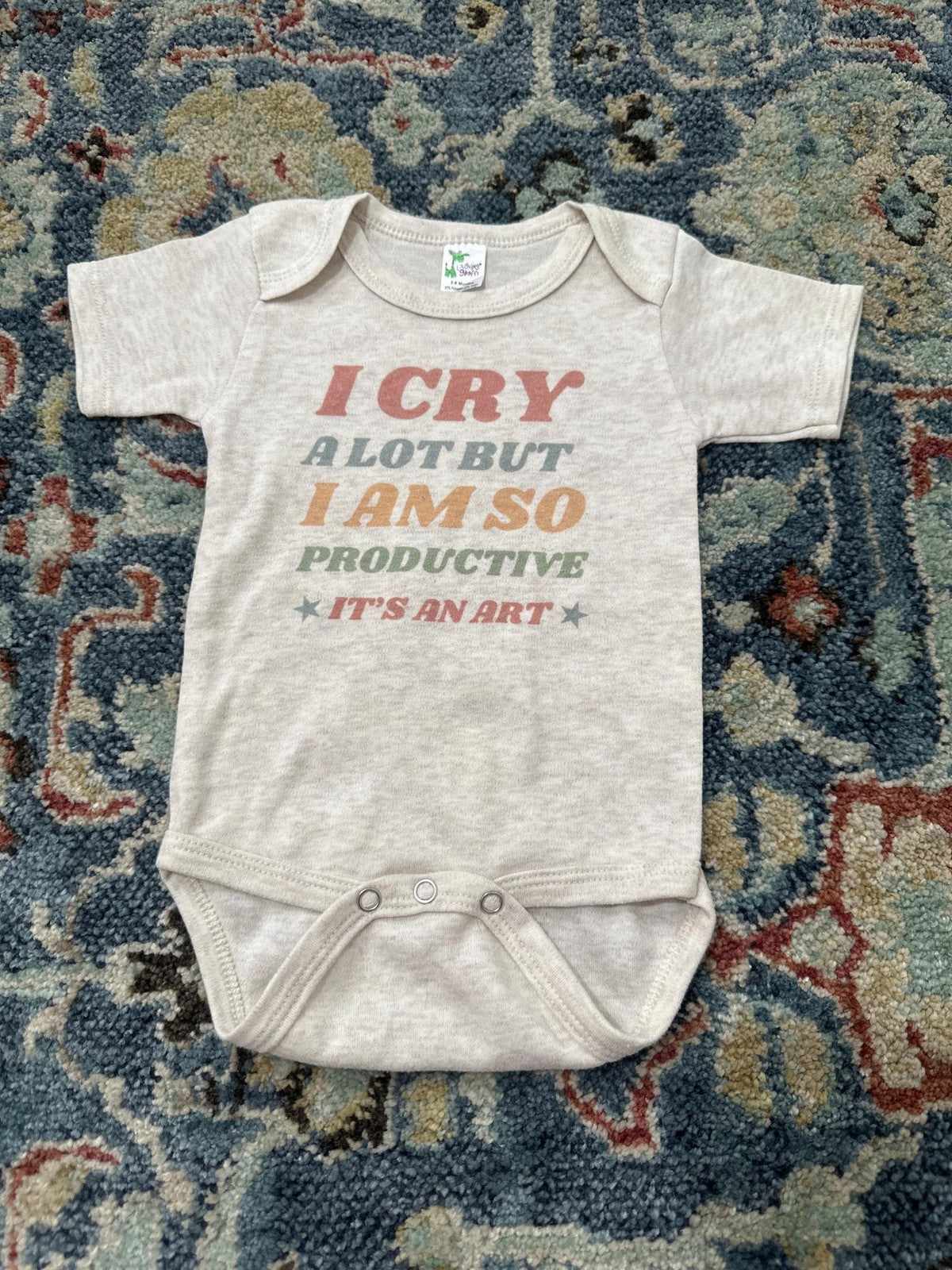 Girls 3-6M Swiftie I Cry A Lot Graphic Bodysuit  EUC0