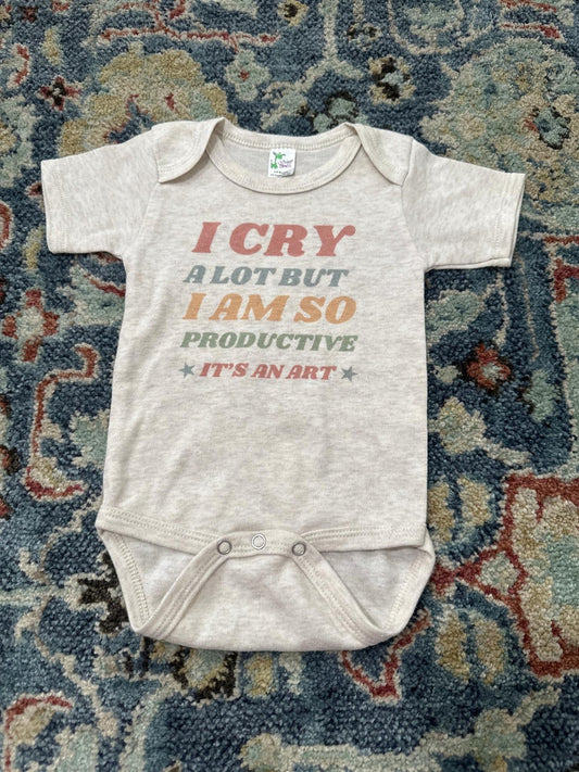 Girls 3-6M Swiftie I Cry A Lot Graphic Bodysuit  EUC0