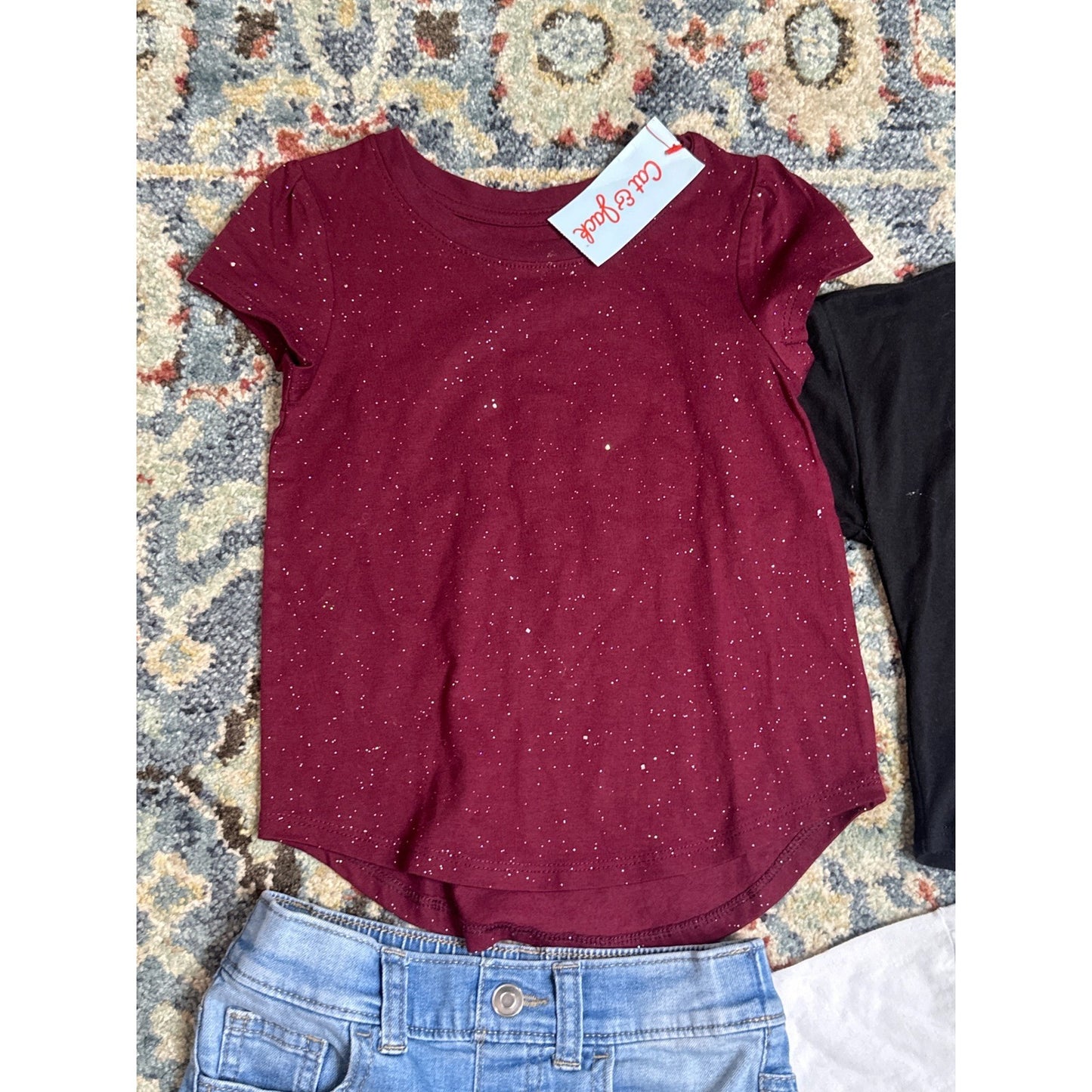 Band Tee Denim Shorts Girls 4/5 Bundle2