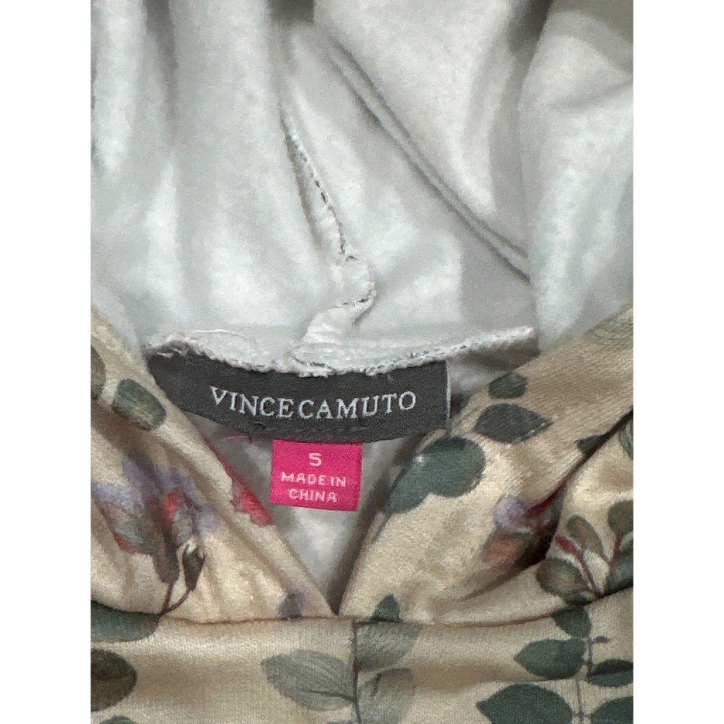 Vince Camuto 2-Piece Hoodie Leggings Set Girls 5 Cream Floral*Flawed*6
