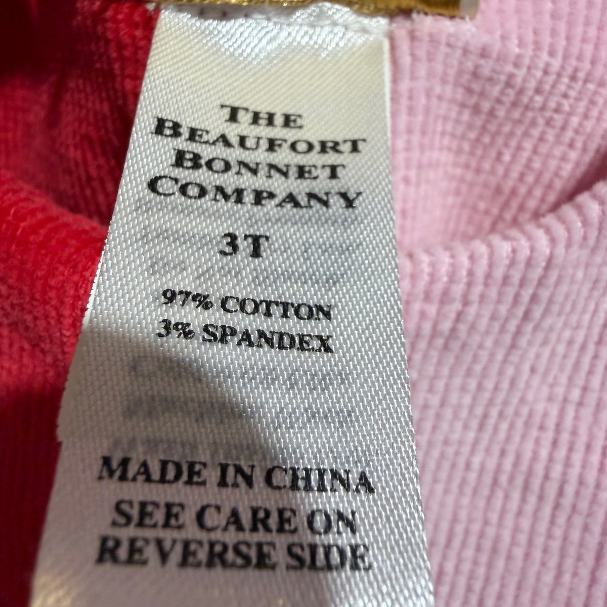 The Beaufort Bonnet Company Jumper Dress Girls 3T Red Pink Corduroy Classic EUC3