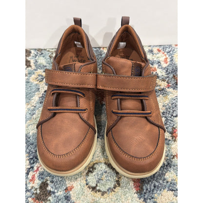 Stride Rite Dress Sneakers Boys 12M Brown Wide Fit Orthopedic Classic EUC1