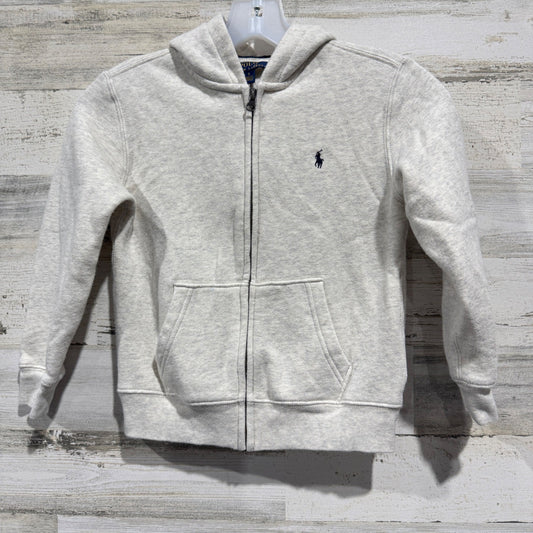 Polo Ralph Lauren Zip Up Hoodie Kids Boys 6 Oatmeal Heather Cotton Blend Classic0