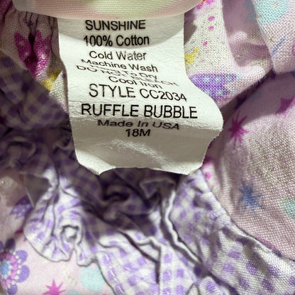 Southern Sunshine Kids Ruffle Bubble Girls 18M Pink Fairy Sparkle Boutique EUC4