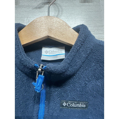 Columbia Fleece Jacket Kids 12-18M Blue Colorblock Full Zip EUC1