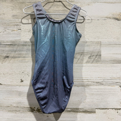 Destira Ombre Rhinestone Leotard Girls Child's Small Blue Purple Sparkle EUC4