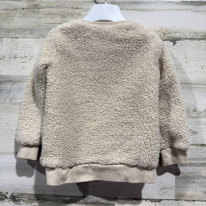 Nike Sportswear Sherpa Fleece Sweatshirt Girls 2T Cream Polyester Sporty EUC6