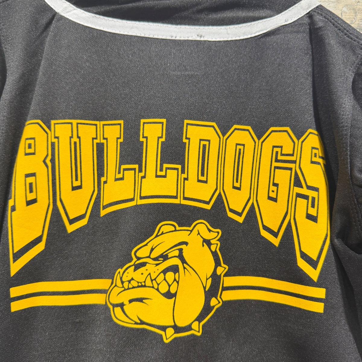 Kids Youth Small Black Bulldogs Jersey Shirt Graphic Sporty EUC4