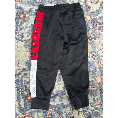 Jordan Mesh Joggers Boys 2T Black Red White Jumpman Colorblock4