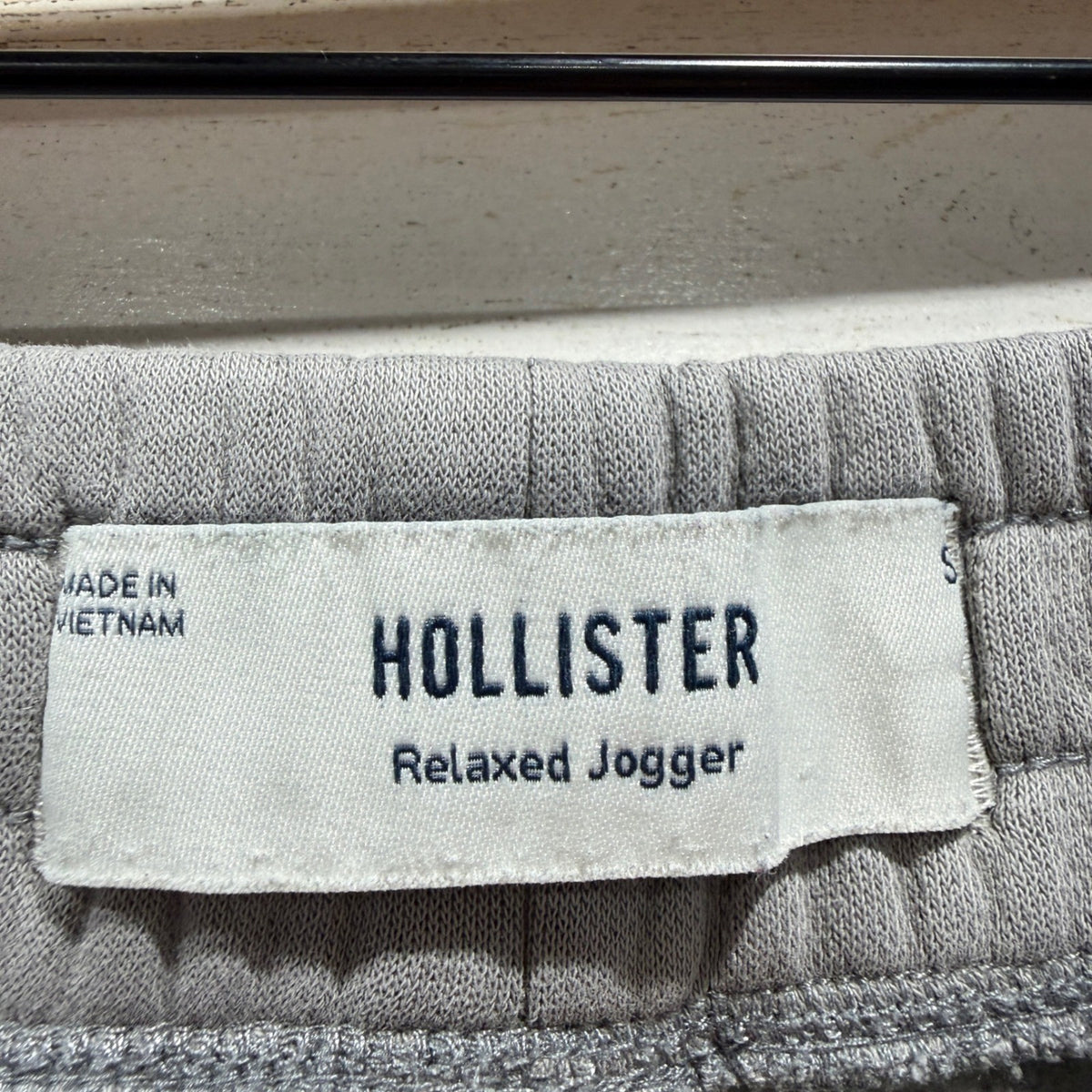 Hollister Relaxed Jogger Men Small Grey Fleece Sweatpants Loungewear *Flawed4