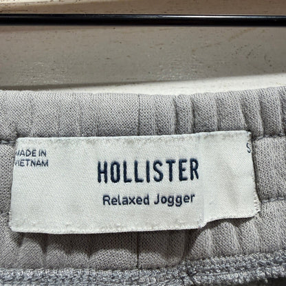 Hollister Relaxed Jogger Men Small Grey Fleece Sweatpants Loungewear *Flawed4
