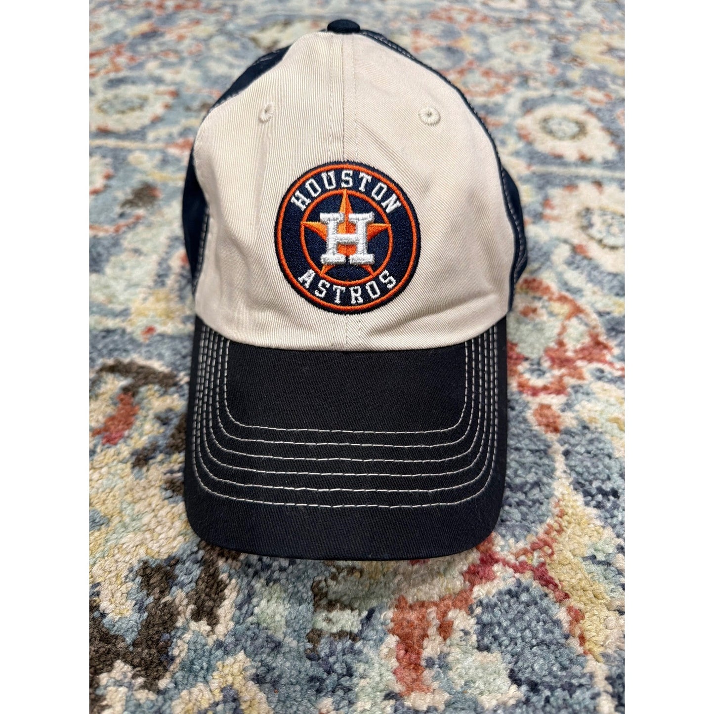 Genuine Merchandise Houston Astros Hat Mens OS Navy Tan Baseball Cap EUC1