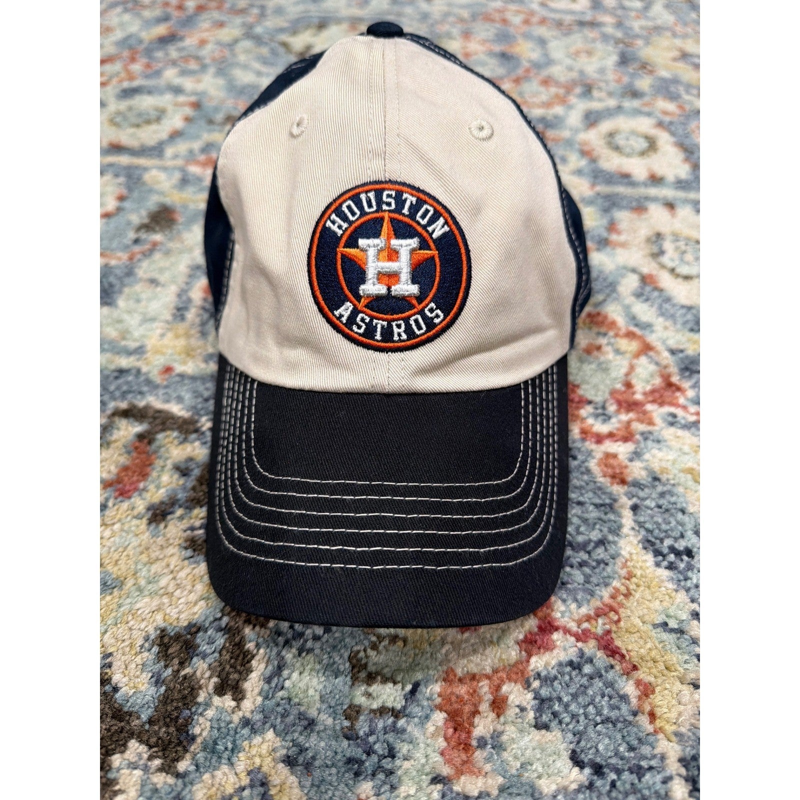 Genuine Merchandise Houston Astros Hat Mens OS Navy Tan Baseball Cap EUC1
