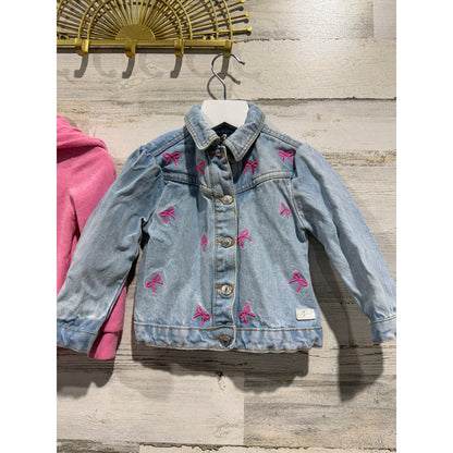 Juicy Couture 7 For All Mankind Jackets Girls 18M 24M Pink Blue Girly Bows1