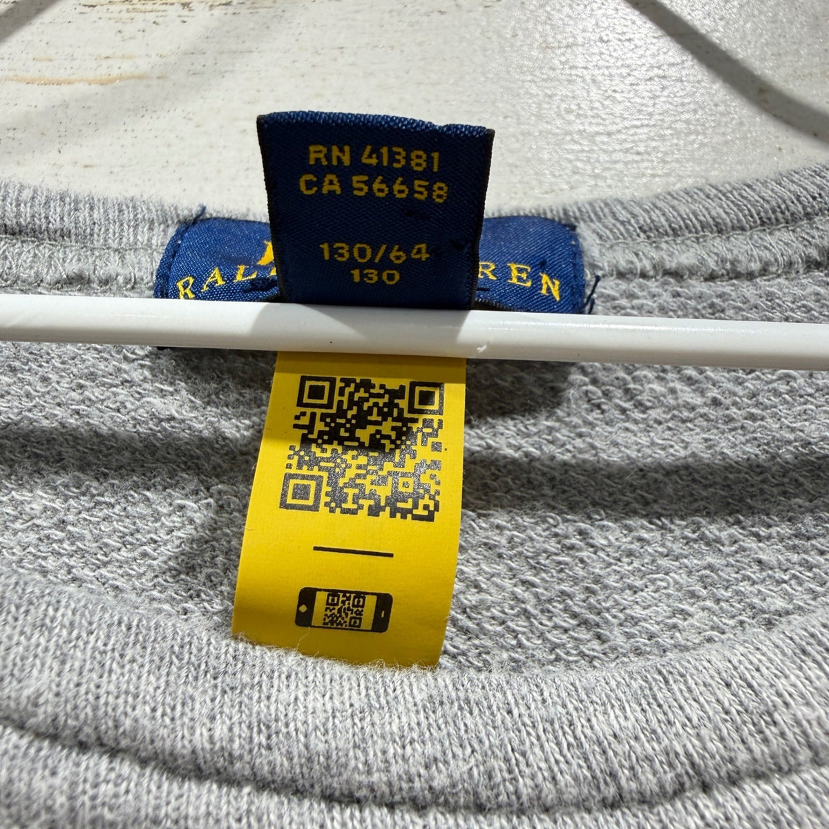 Polo Ralph Lauren Sweatshirt Kids Size 7 Grey Logo Graphic Sporty3
